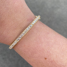 French Cut & Round Brilliant Cut Diamond Hinged Bracelet