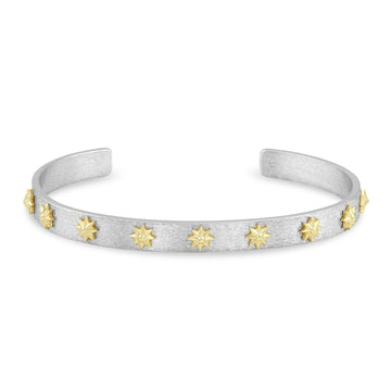 Raised Gold Star Cuff, Jewelry - Katherine & Josephine