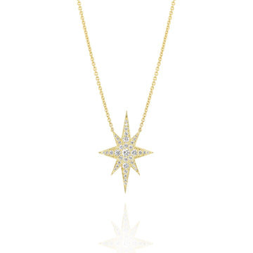 Gold Elongated Star Necklace, Jewelry - Katherine & Josephine