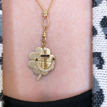 Gold, Black Onyx & Diamond Anchor Pendant