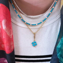 Turquoise & Diamond Riviera Necklace