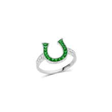 Art Deco Diamond & Emerald Horse Shoe Ring