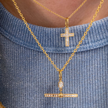 Channel Set Diamond Bar Pendant – Katherine & Josephine