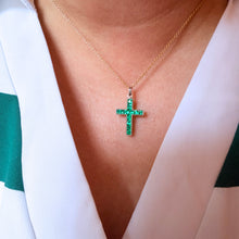 Art Deco Medium French Cut Cross Pendant