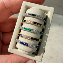 Art Deco Alternating Single Cut Diamond Band