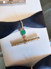 Victorian Style Channel Set Gemstone T Bar Pendant