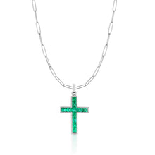 Art Deco Medium French Cut Cross Pendant