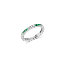 Art Deco Alternating Single Cut Diamond Band