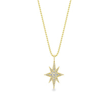 Elongated Star Gold & Diamond Pendant