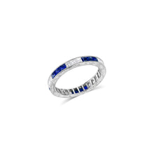 Art Deco Diamond & Sapphire Band