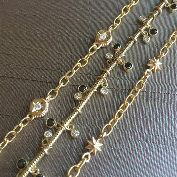 Gold Star Link Chain Bracelet