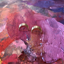 Gold Small Crescent Moon Studs