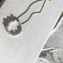 Open Circle Pearl Necklace