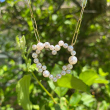 Open Pearl Heart Necklace