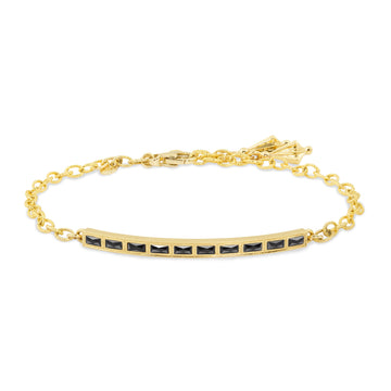 Gold Baguette Bar Bracelet,  - Katherine & Josephine