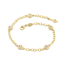 Gold Octagonal Starred Link Chain Bracelet,  - Katherine & Josephine