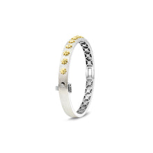 Sterling Silver and Gold Star Hinged Bracelet, Jewelry - Katherine & Josephine