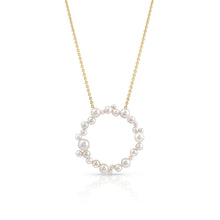 Open Circle Pearl Necklace