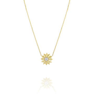 Gold Ray Burst Necklace
