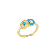 Opposites Attract Turquoise & Diamond Ring