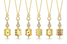 Gold, Diamond & Gemstone Spinner Necklace,  - Katherine & Josephine